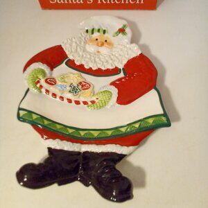 Fritz And Floyd Santa's Kitchen Canape Plate Christmas Cookies Holiday